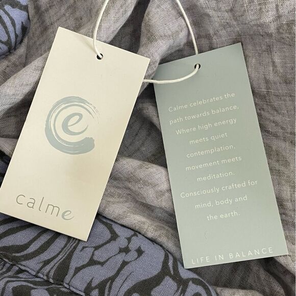 Calme Johnny Was Blue Kimono Robe Size Large New With Tags - Picture 14 of 16